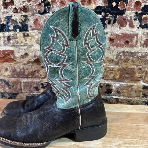 Cody James Brown Leather Western Cowboy Square Toe Mens Boots 12 - Picture 2 of 10